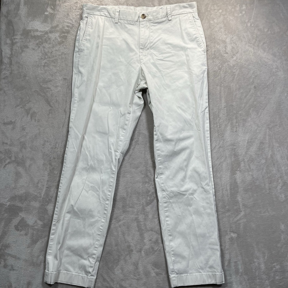 Vineyard Vines Breaker Pants Mens 36x32(36 X31) Beige Chino Stretch Flat Front